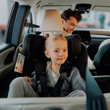 Lionelo - Bērnu autosēdeklis ar pagriežamu bāzi BRAVE i-Size 40-150 cm Black Carbon