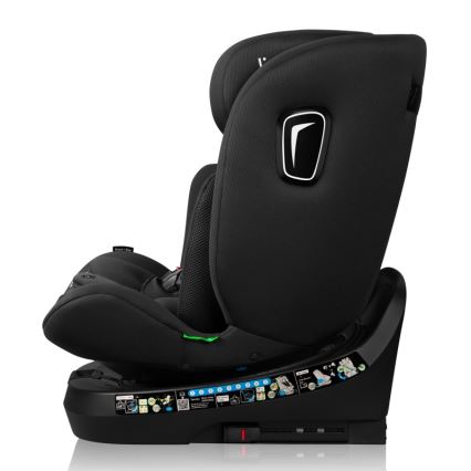 Lionelo - Bērnu autosēdeklis ar pagriežamu bāzi BRAVE i-Size 40-150 cm Black Carbon