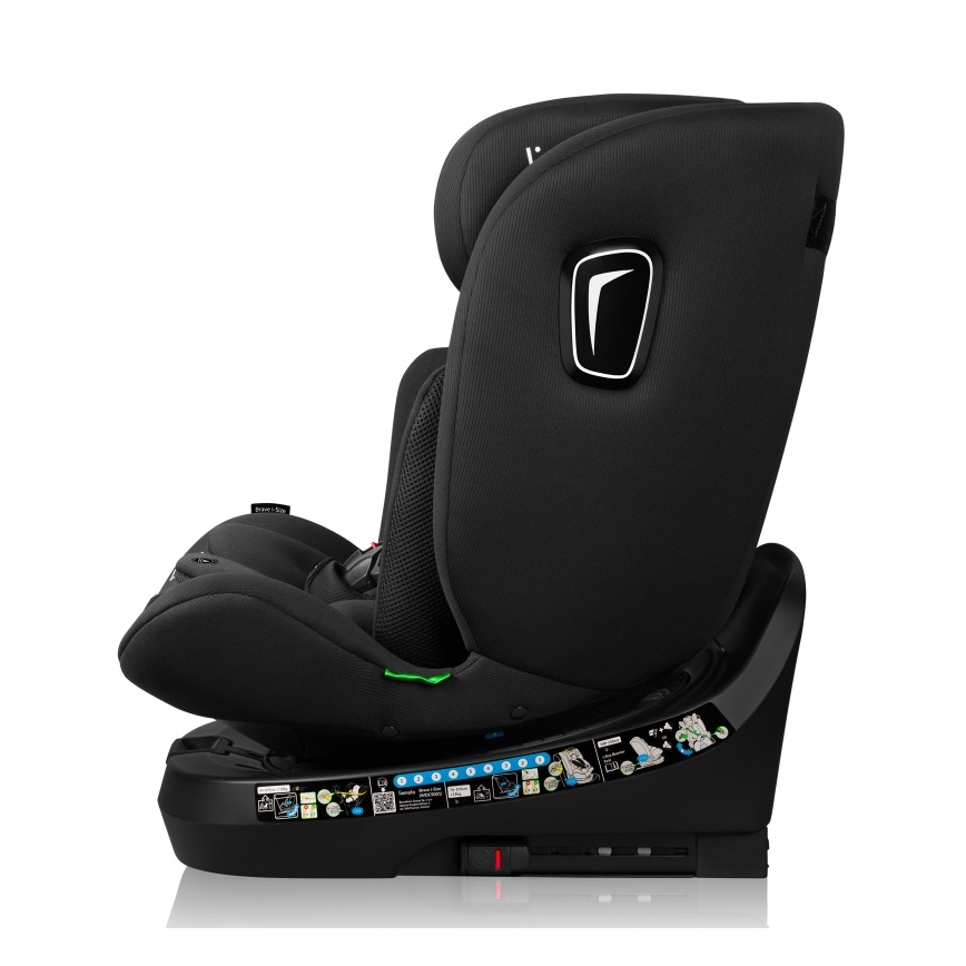 Lionelo - Bērnu autosēdeklis ar pagriežamu bāzi BRAVE i-Size 40-150 cm Black Carbon