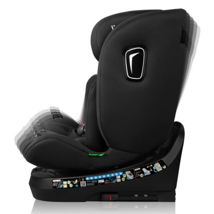 Lionelo - Bērnu autosēdeklis ar pagriežamu bāzi BRAVE i-Size 40-150 cm Black Carbon