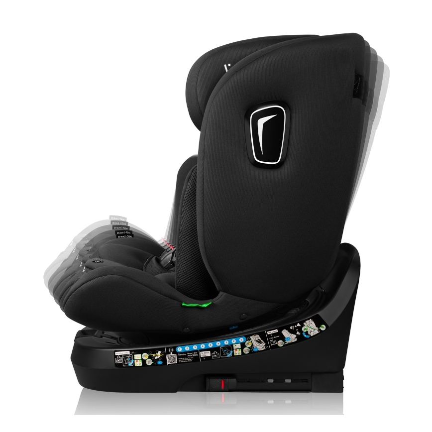Lionelo - Bērnu autosēdeklis ar pagriežamu bāzi BRAVE i-Size 40-150 cm Black Carbon