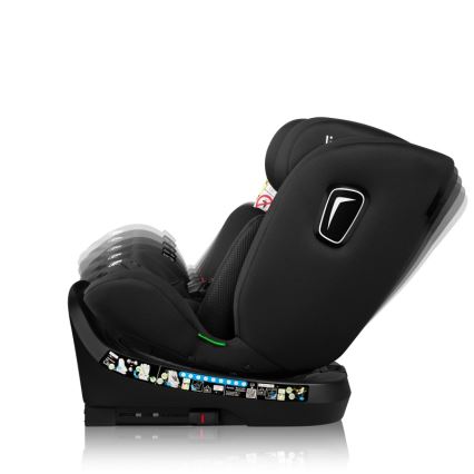 Lionelo - Bērnu autosēdeklis ar pagriežamu bāzi BRAVE i-Size 40-150 cm Black Carbon