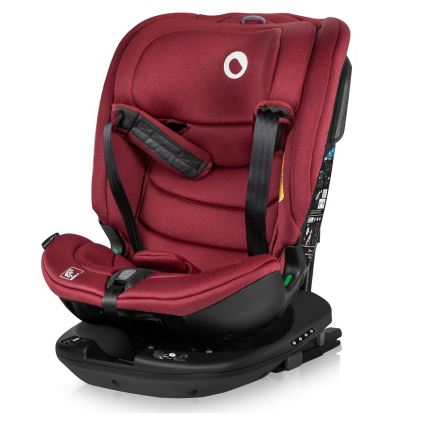 Lionelo - Bērnu autosēdeklis ar pagriežamu pamatni BASTIAAN i-Size 40-150 cm burgundijas sarkans