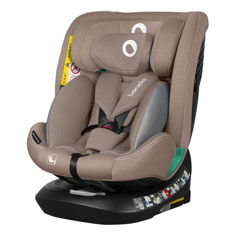 Lionelo - Bērnu autosēdeklis ar rotējošu bāzi BASTIAAN ONE i-Size 40-150 cm smilškrāsas