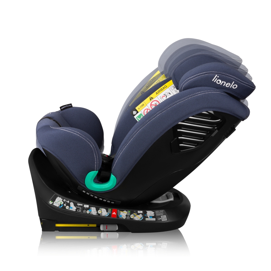 Lionelo - Grozāms bērnu autosēdeklis ar bāzi BASTIAAN ONE i-Size 40-150 cm Tumši zils