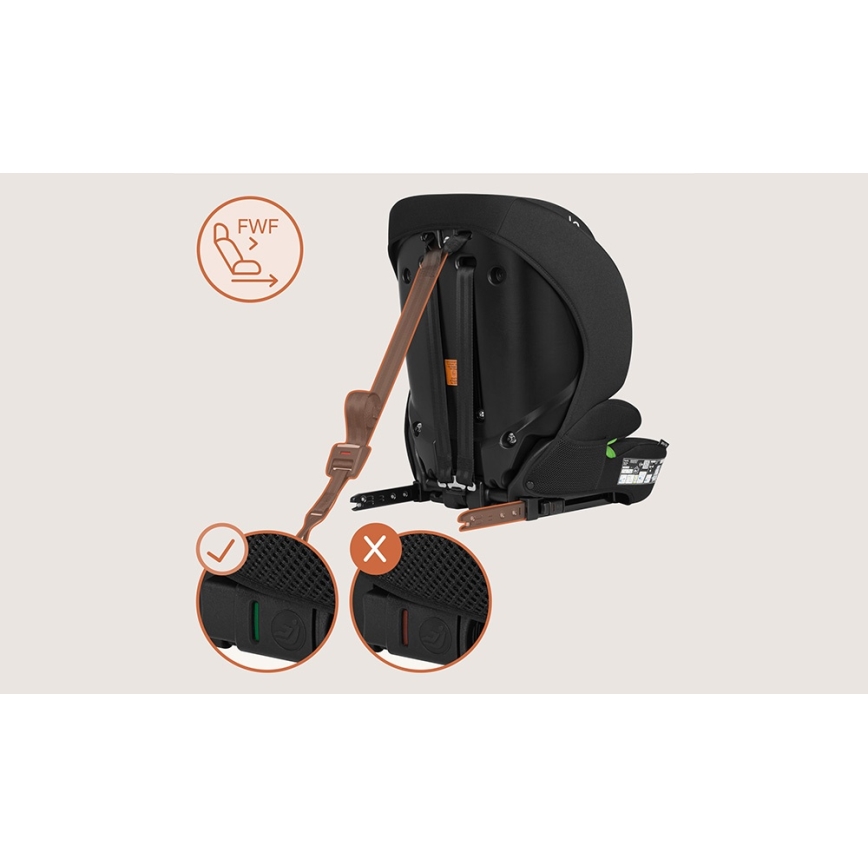 Lionelo - Bērnu autosēdeklis BILLY i-Size 76-150 cm Black Carbon