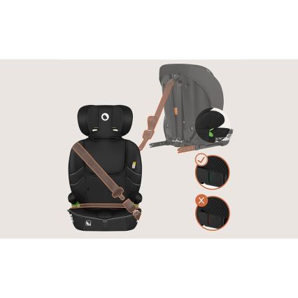 Lionelo - Bērnu autosēdeklis BILLY i-Size 76-150 cm Black Carbon