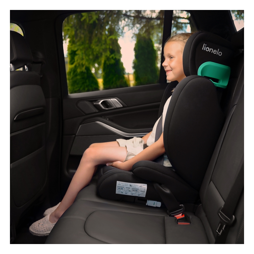 Lionelo - Bērnu autosēdeklis HUGO i-Size 100-150 cm melns/pelēks