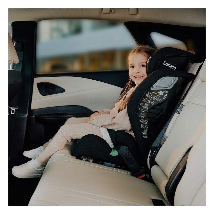 Lionelo - Bērnu autosēdeklis IGO i-Size 100-150 cm Melns Carbon