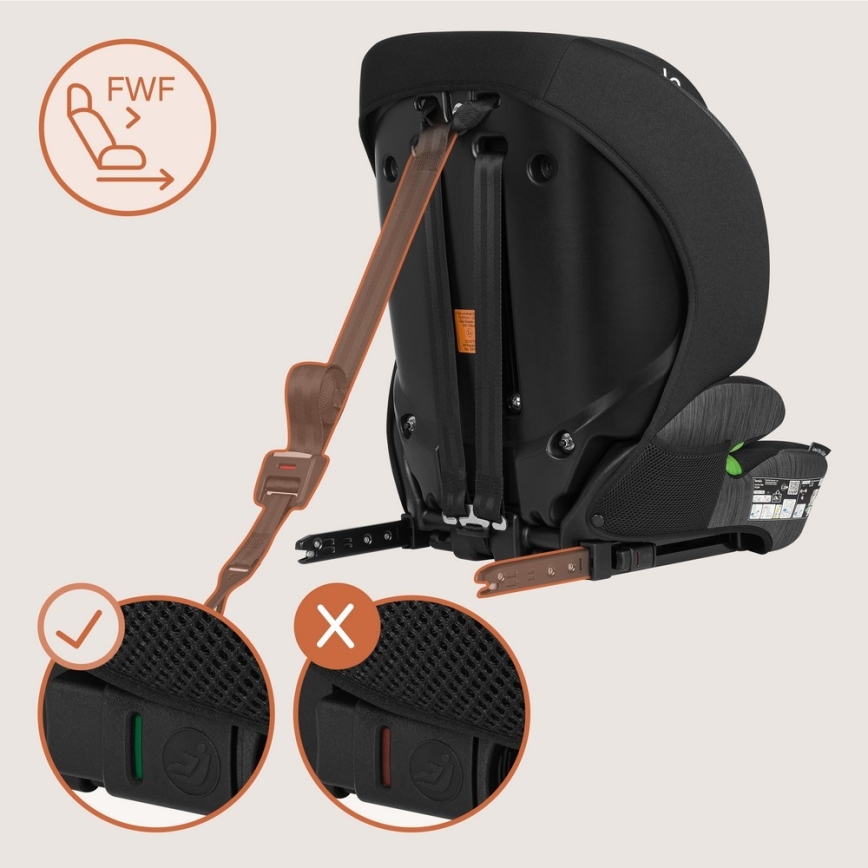 Lionelo - Bērnu autosēdeklis LEVI FIX i-Size 76-150 cm Grey Stone