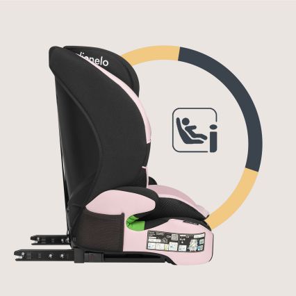 Lionelo - Bērnu autosēdeklis LEVI FIX i-Size 76-150 cm rozā