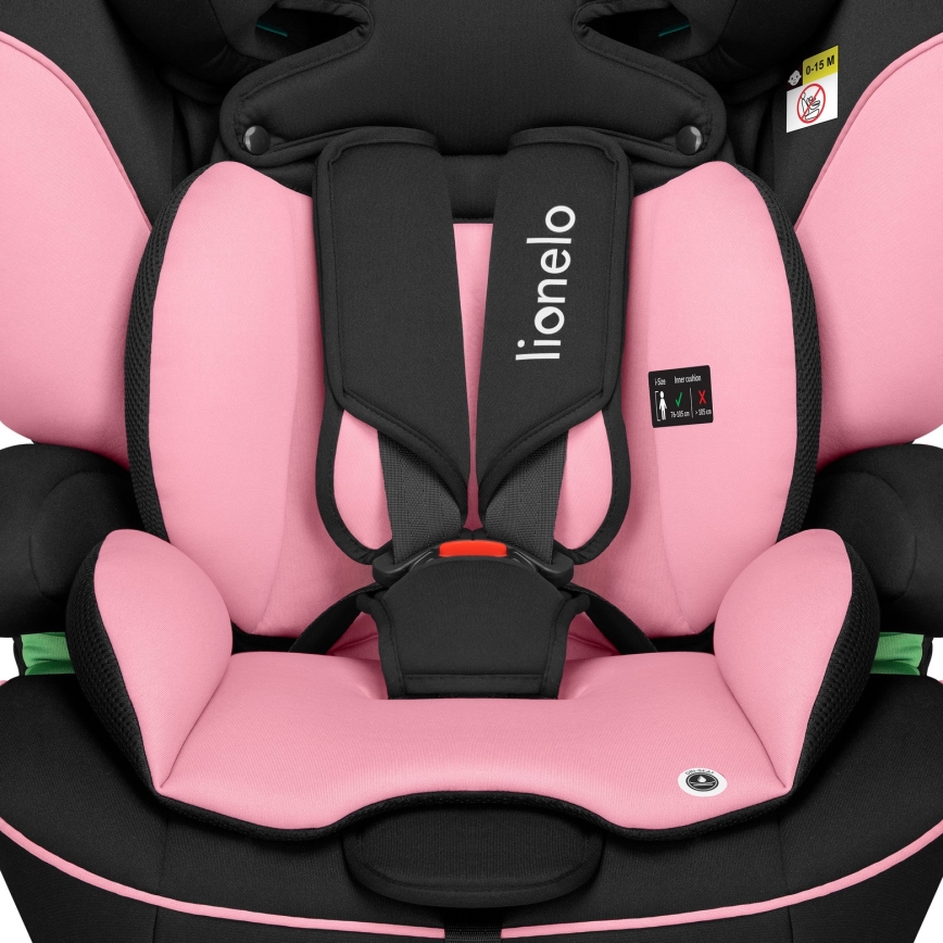 Lionelo - Bērnu autosēdeklis LEVI i-Size 76-150 cm Rozā Baby