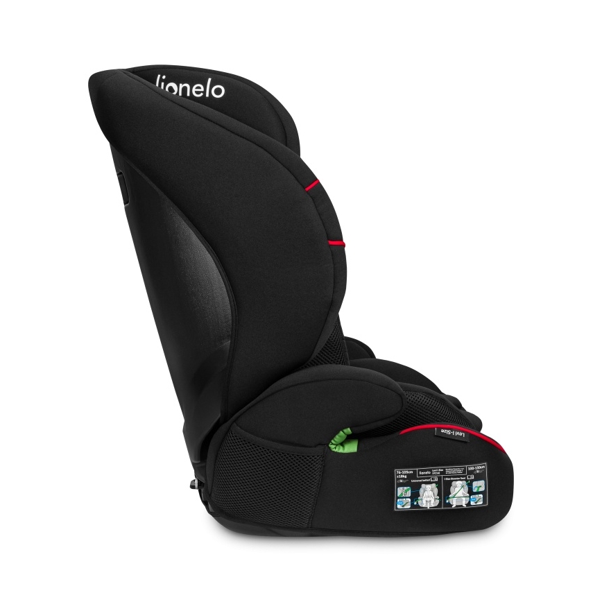 Lionelo - Bērnu autosēdeklis LEVI i-Size 76-150 cm Sporty Black