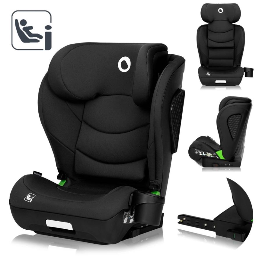 Lionelo - Bērnu autosēdeklis NEAL i-Size 100-150 cm Black Carbon