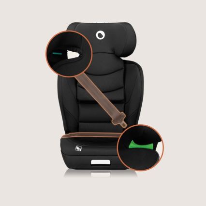 Lionelo - Bērnu autosēdeklis NEAL i-Size 100-150 cm Black Carbon