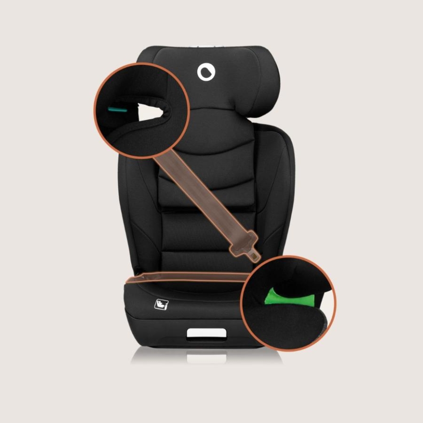 Lionelo - Bērnu autosēdeklis NEAL i-Size 100-150 cm Black Carbon