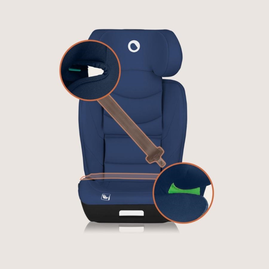 Lionelo - Bērnu autosēdeklis NEAL i-Size 100-150 cm tumši zils