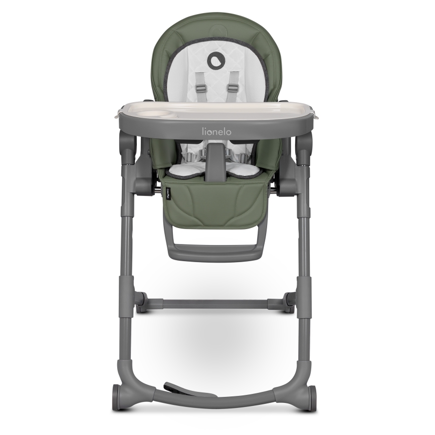 Lionelo - Bērnu ēdamkrēsls 2 vienā CORA PLUS olīvzaļš