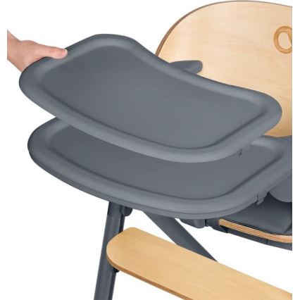 Lionelo - Bērnu ēdamkrēsls 3 vienā CELIA Grey Wood