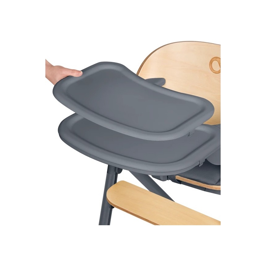 Lionelo - Bērnu ēdamkrēsls 3 vienā CELIA Grey Wood