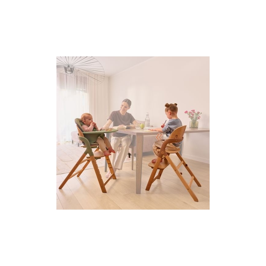 Lionelo - Bērnu ēdamkrēsls 3 vienā MEGAN Green Wood