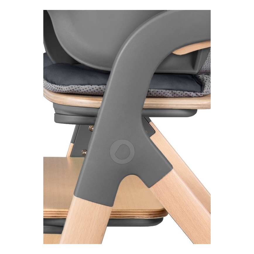 Lionelo - bērnu ēdamkrēsls 3‑vienā MEGAN, pelēka koka apdare