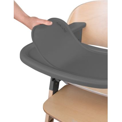 Lionelo - bērnu ēdamkrēsls 3‑vienā MEGAN, pelēka koka apdare