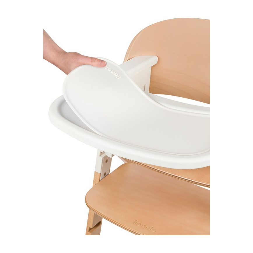 Lionelo - Bērnu ēdamkrēsls 3‑vienā MEGAN White Wood