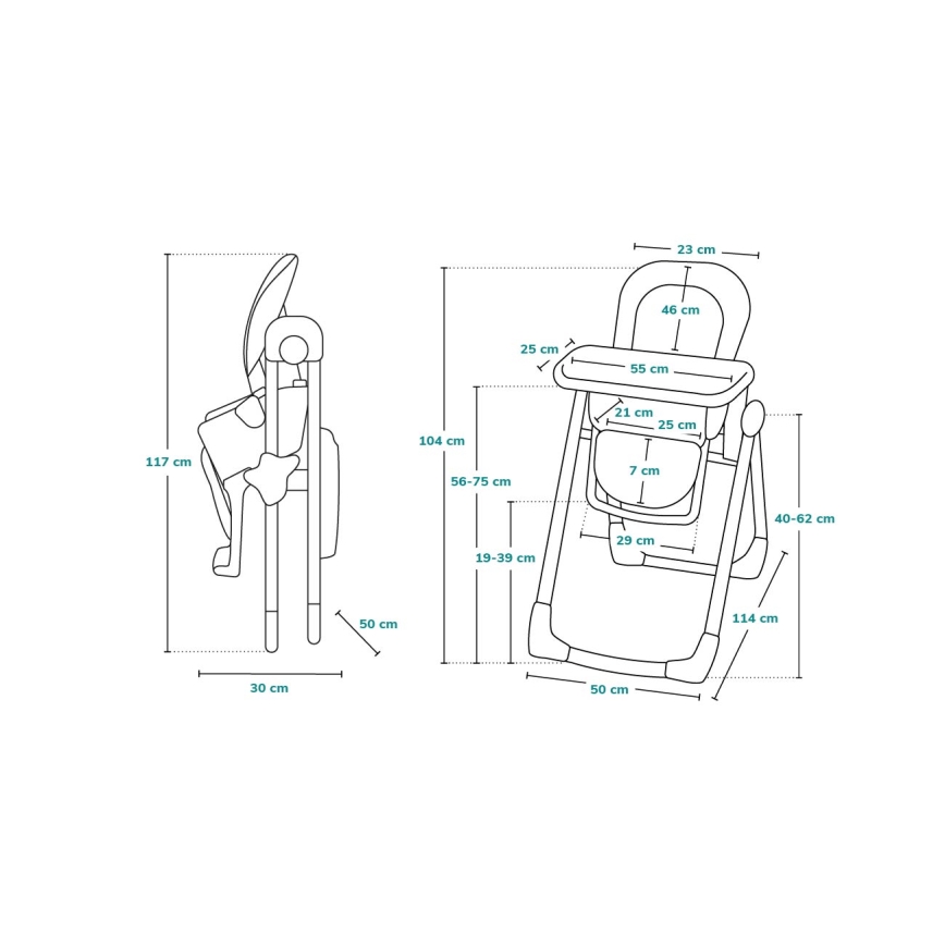 Lionelo - Bērnu ēdamkrēsls LINN PLUS balts/pelēks