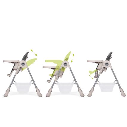 Lionelo - Bērnu ēdamkrēsls ZANNA pelēks