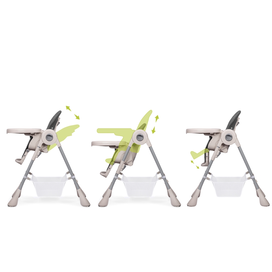 Lionelo - Bērnu ēdamkrēsls ZANNA pelēks