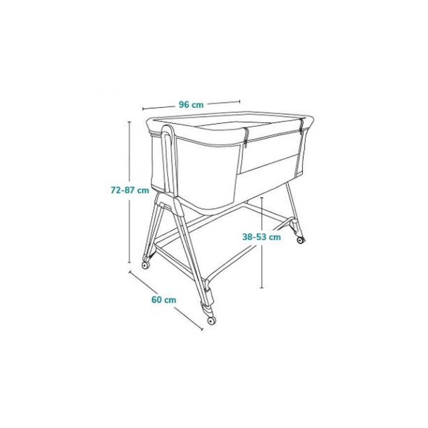 Lionelo - Bērnu gultiņa 2 vienā LUNA pelēka