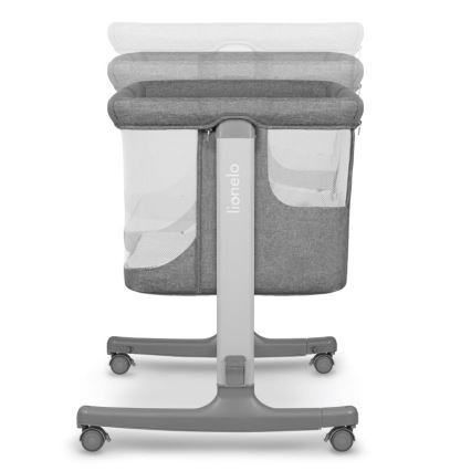 Lionelo - Bērnu gultiņa 3 in 1 AURORA tumši pelēka