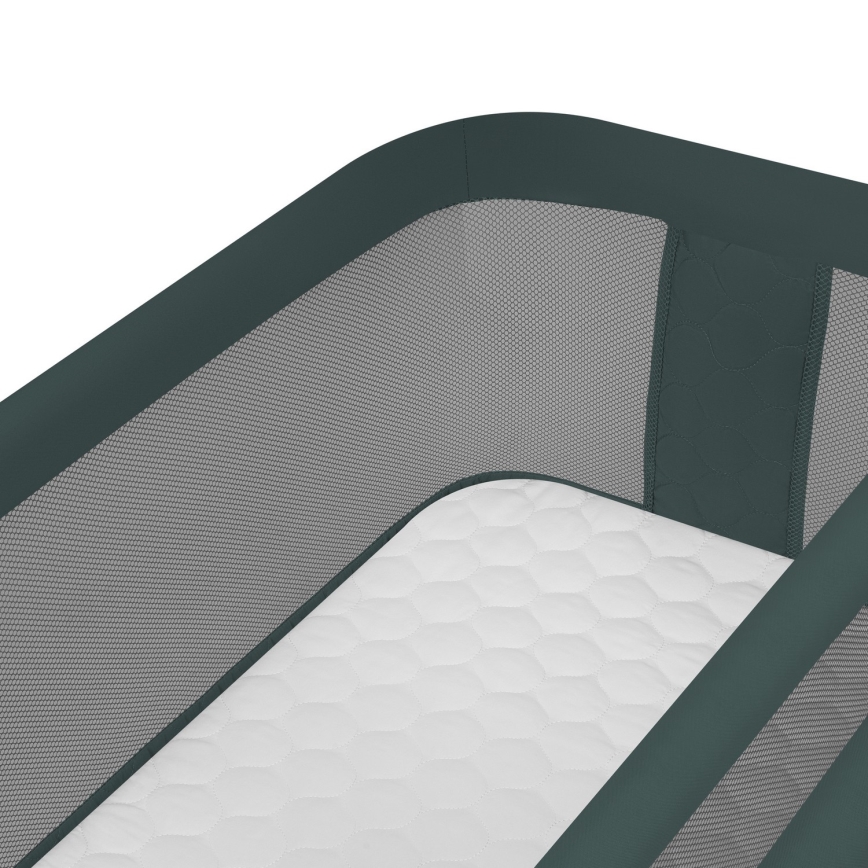 Lionelo - Bērnu gultiņa 3-in-1 JODIE, zaļa/grafīta