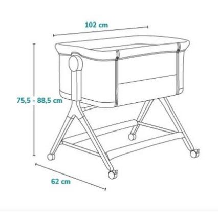 Lionelo - Bērnu gultiņa 3-in-1 LEONIE PLUS pelēka