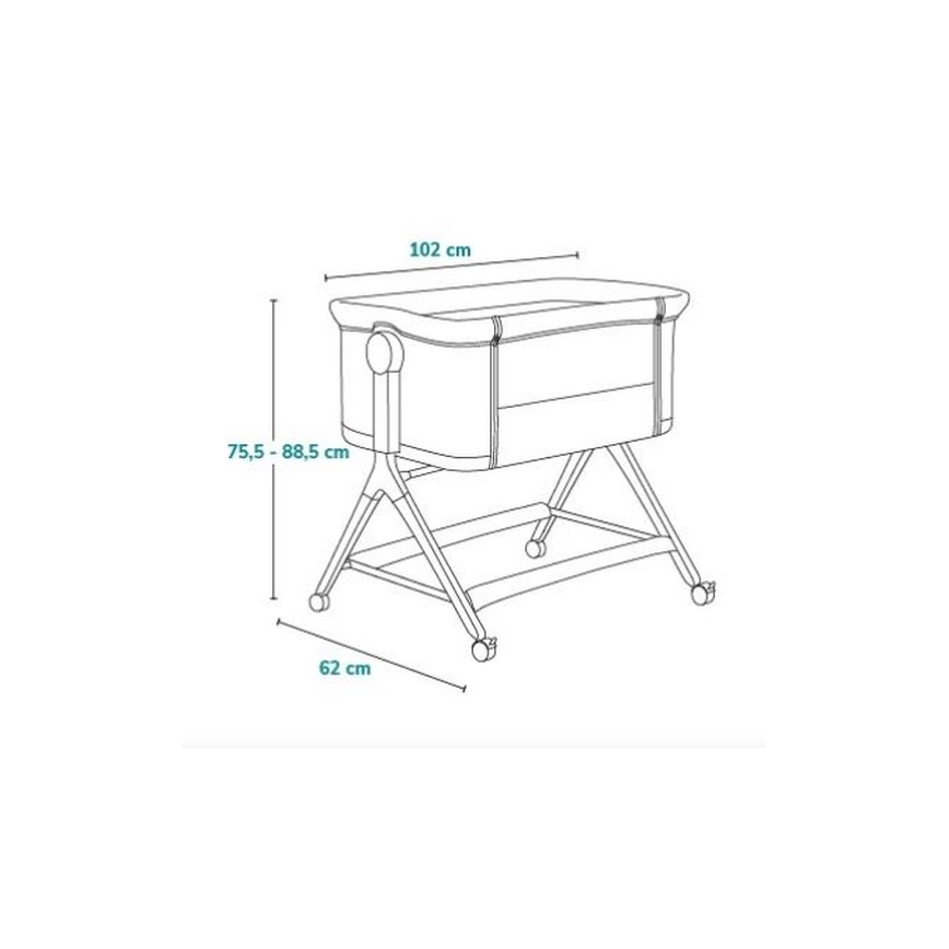 Lionelo - Bērnu gultiņa 3-in-1 LEONIE PLUS pelēka