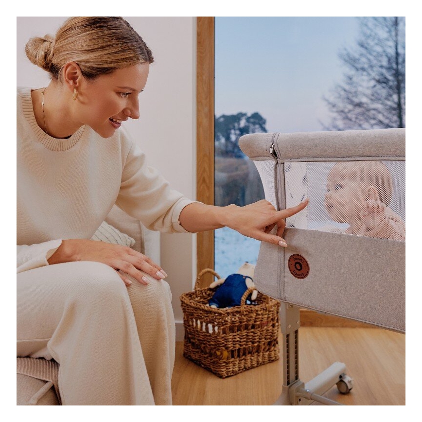 Lionelo - Bērnu gultiņa 3-vienā AURORA bēša