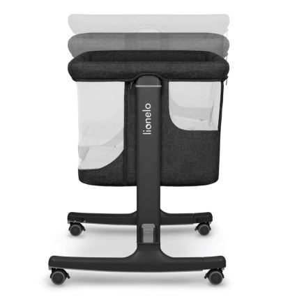 Lionelo - Bērnu gultiņa 3 vienā AURORA melna