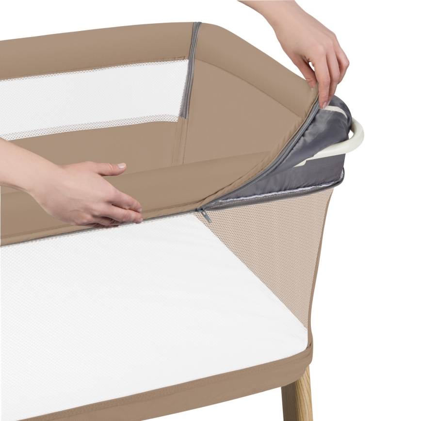 Lionelo - Bērnu gultiņa 5-in-1 THOMI PLUS karameļu bēšs