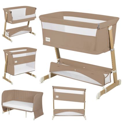 Lionelo - Bērnu gultiņa 5‑1 THOMI PLUS Beige Carmel
