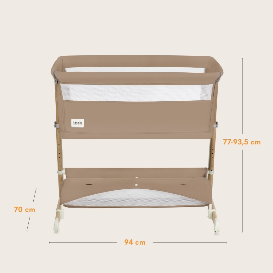 Lionelo - Bērnu gultiņa 5‑1 THOMI PLUS Beige Carmel