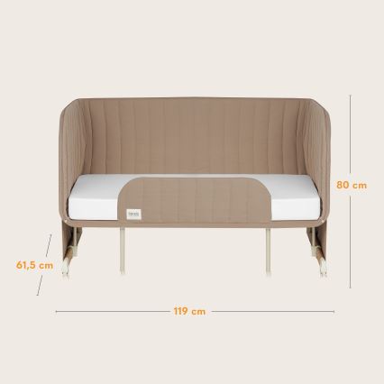 Lionelo - Bērnu gultiņa 5‑1 THOMI PLUS Beige Carmel