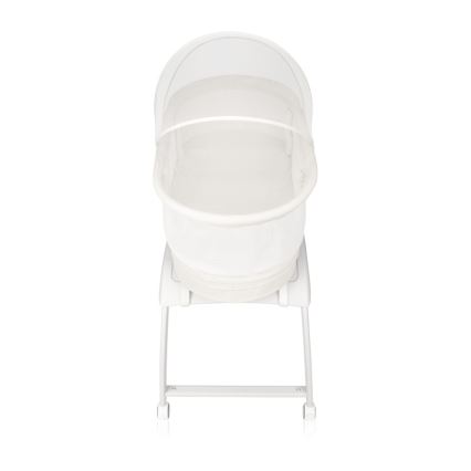 Lionelo - Bērnu gultiņa ar iebūvētu svara mērītāju CORAL White