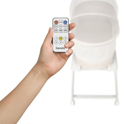 Lionelo - Bērnu gultiņa ar iebūvētu svara mērītāju CORAL White