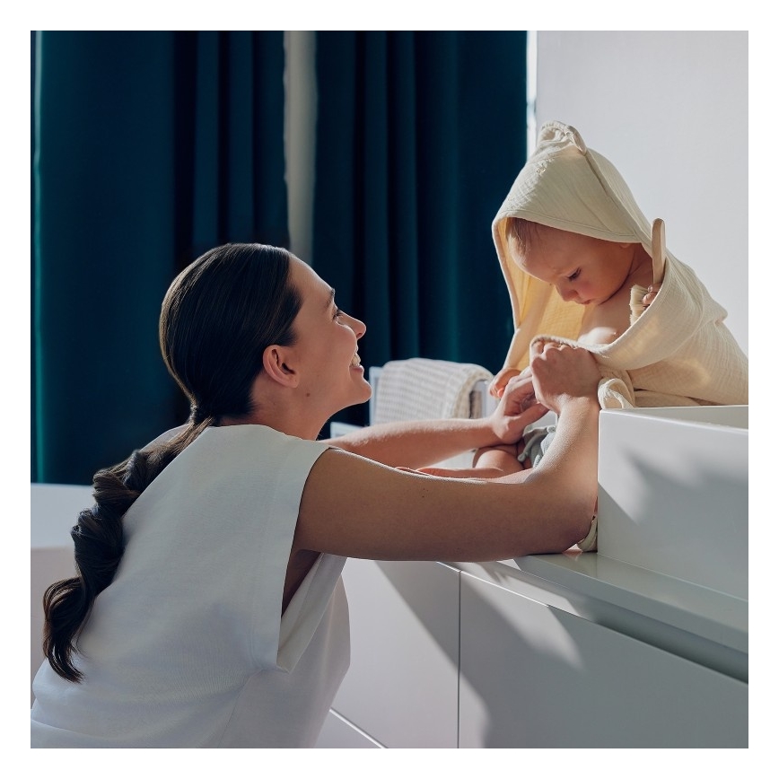 Lionelo - Bērnu muslīnas dvielis ar kapuci, bēšs kapučīno