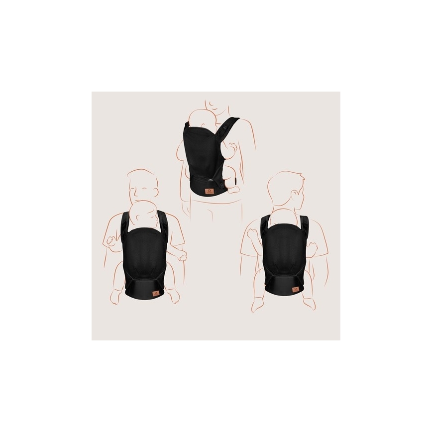 Lionelo - Bērnu nešiņš MARGAREET Air Black