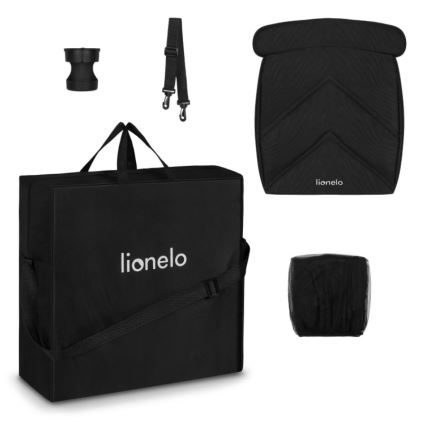 Lionelo - Bērnu ratiņi CLOE melna/pelēka