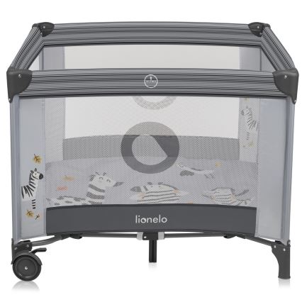 Lionelo - Bērnu rotaļu būris BONNIE Grey Stone