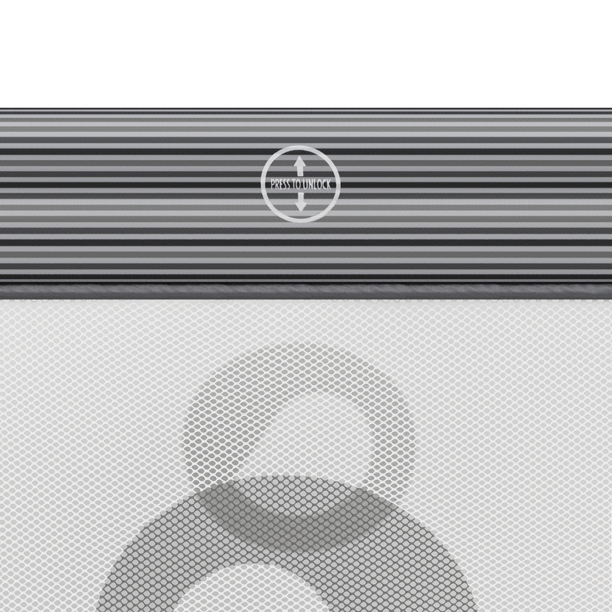 Lionelo - Bērnu rotaļu būris BONNIE Grey Stone