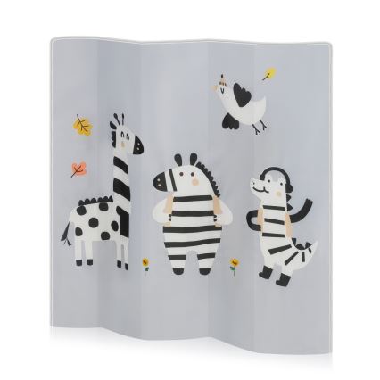 Lionelo - Bērnu rotaļu būris BONNIE Grey Stone